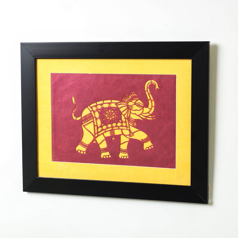 Sanjhi Paper Cut Artwork with Frame by Vijay Soni (34cm x 43cm)