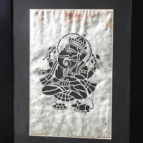  Sanjhi Paper Cut Gold-Silver Foil Artwork with Frame by Vijay Soni Online in India at iTokri.com 