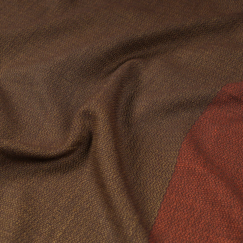 Brown - Kumaun Handwoven Pure Merino Woolen Fabric