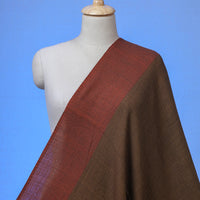 Brown - Kumaun Handwoven Pure Merino Woolen Fabric