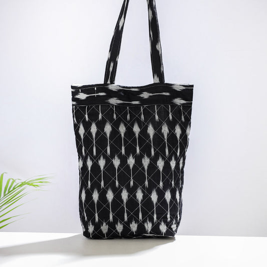 Handcrafted Quilted Ikat Weave Shoulder Bag