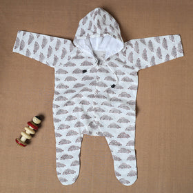  Cotton Handmade Baby Full Sleeves Long Romper/Sleepsuit 
