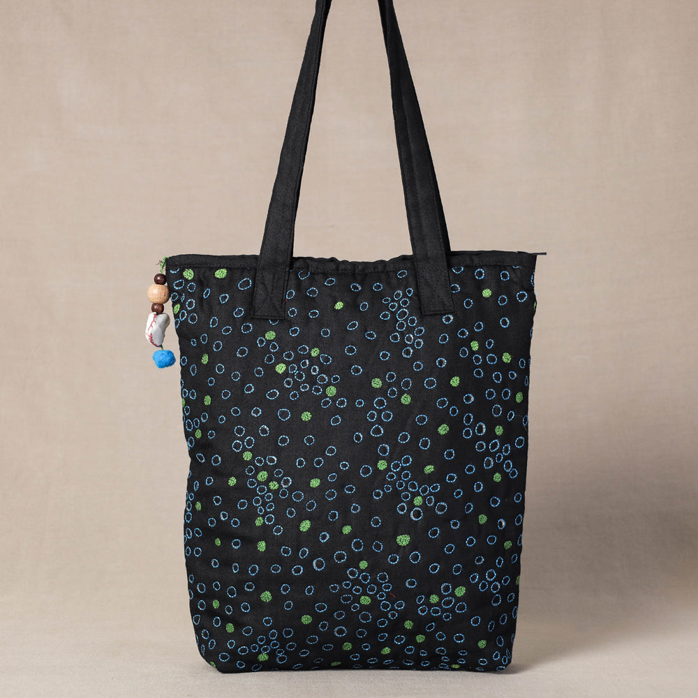 kantha work tote bag