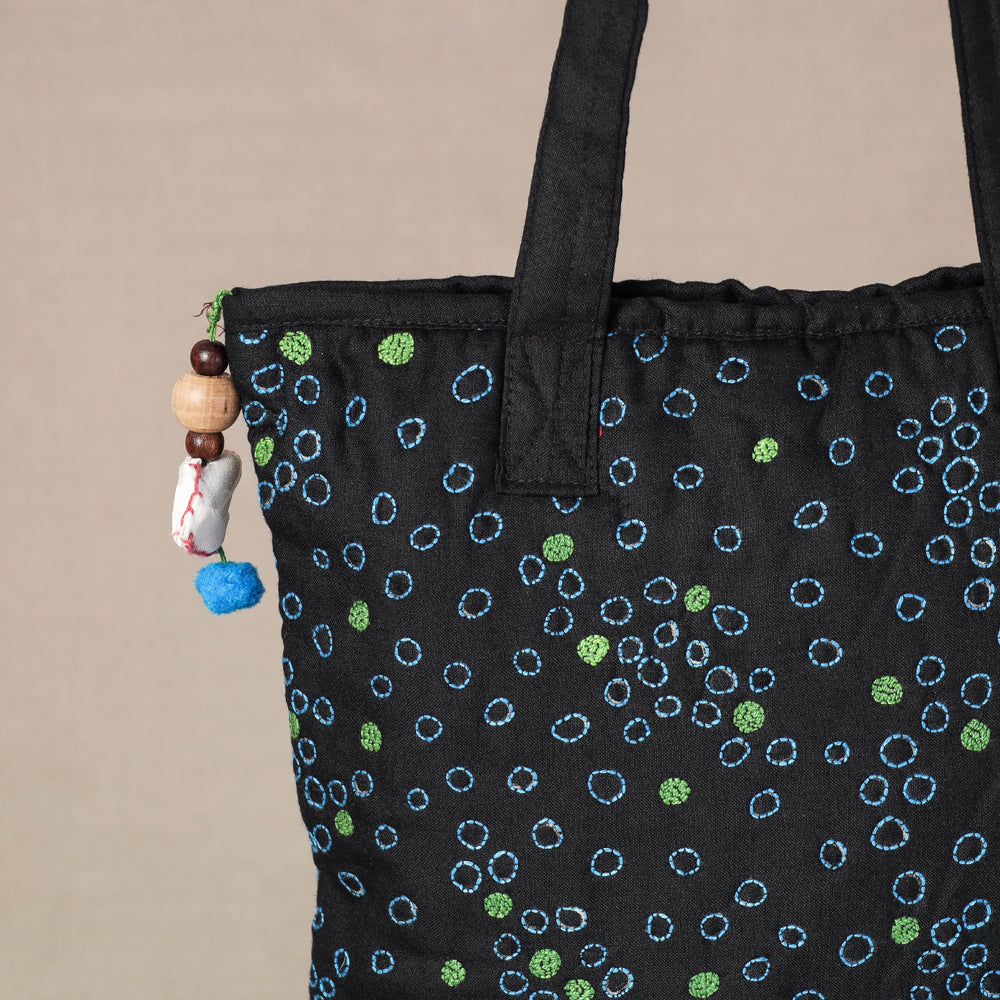 kantha work tote bag