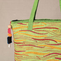 kantha work tote bag