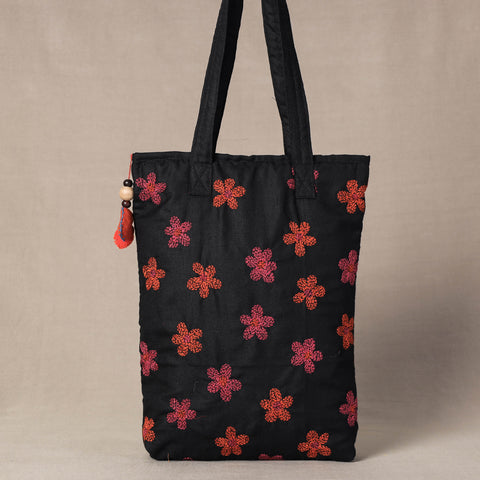 kantha work tote bag