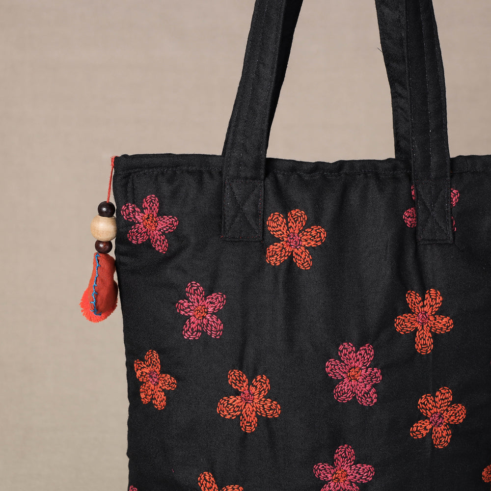 kantha work tote bag