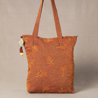 kantha work tote bag