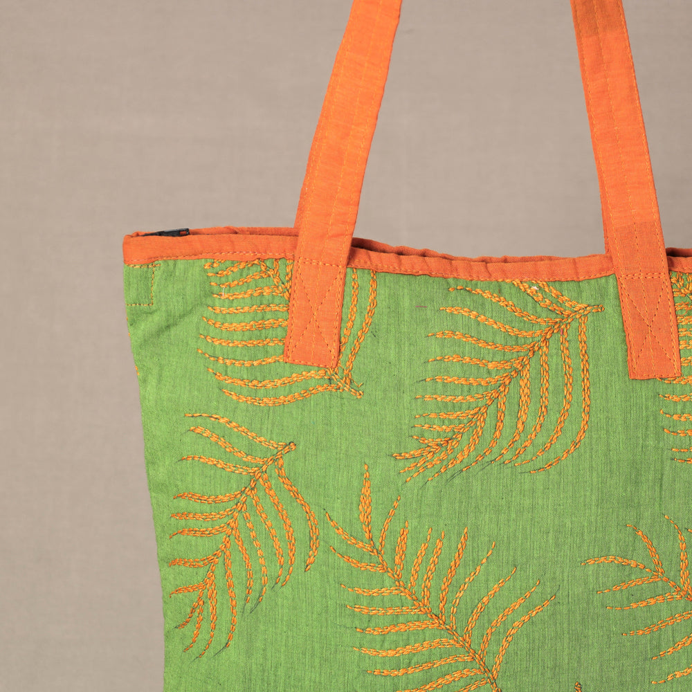 kantha work tote bag