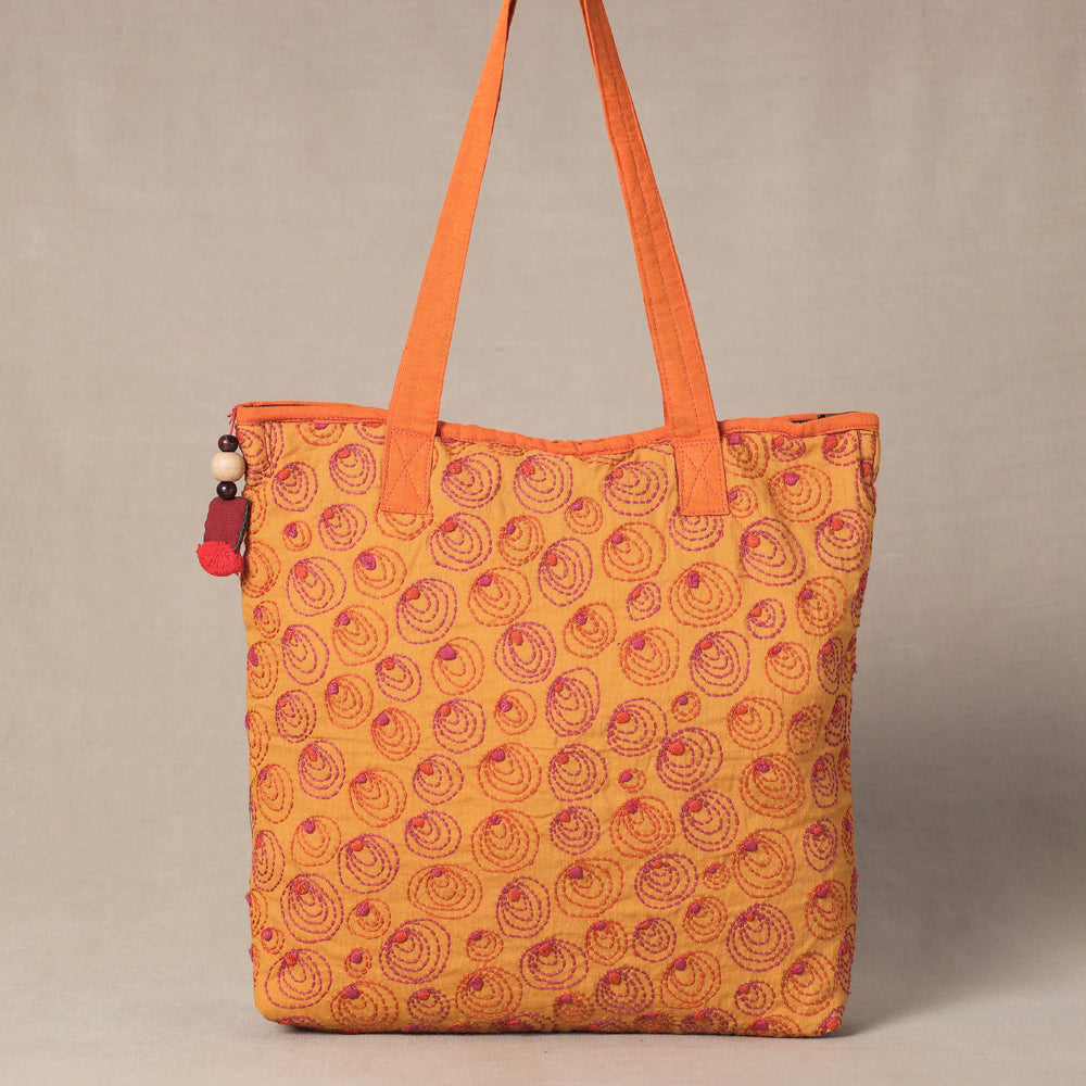 kantha work tote bag