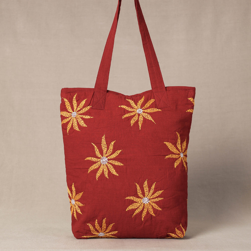 kantha work tote bag