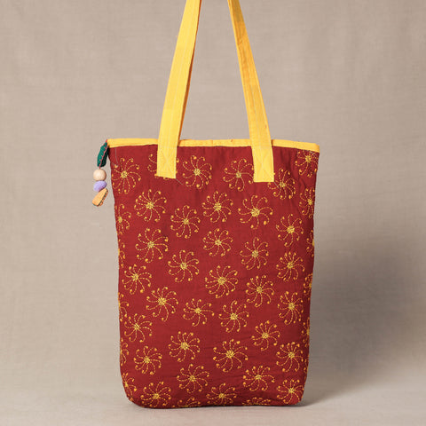 kantha work tote bag