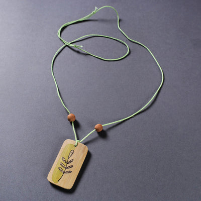 Hand Painted Bamboo Necklace