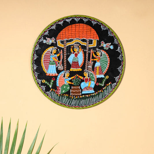 Tikuli Art Handpainted Wooden Wall Hanging (12 in)