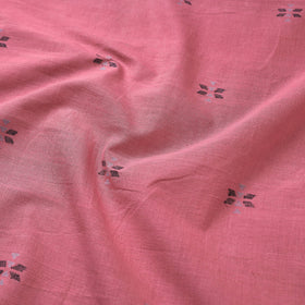 Pink Godavari Jamdani Buti Pure Handloom Cotton Fabric 
