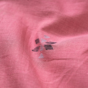 Pink Godavari Jamdani Buti Pure Handloom Cotton Fabric 