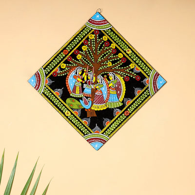 Tikuli Art Handpainted Wooden Wall Hanging (12 in)