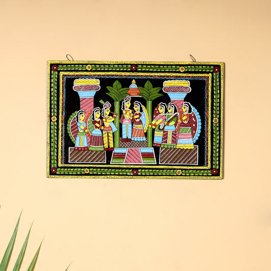 Tikuli Art Handpainted Wooden Wall Hanging (8 x 12 in)