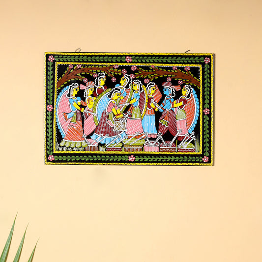 Tikuli Art Handpainted Wooden Wall Hanging (8 x 12 in)