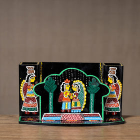 Multicolor Tikuli Art Handpainted Wooden Kitchen Tool Holder