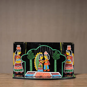 Multicolor Tikuli Art Handpainted Wooden Kitchen Tool Holder