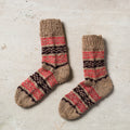  Brown Kumaun Hand Knitted Woolen Socks - Kids