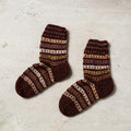 Brown Kumaun Hand Knitted Woolen Socks - Kids