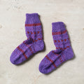  Purple Kumaun Hand Knitted Woolen Socks - Kids