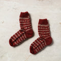  Maroon Kumaun Hand Knitted Woolen Socks - Kids