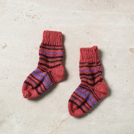 Multicolor - Kumaun Hand-knitted Woolen Socks - Kids