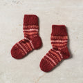  Maroon Kumaun Hand Knitted Woolen Socks - Kids