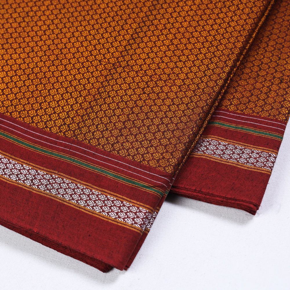 Orange - Karnataka Khun Cotton Fabric
