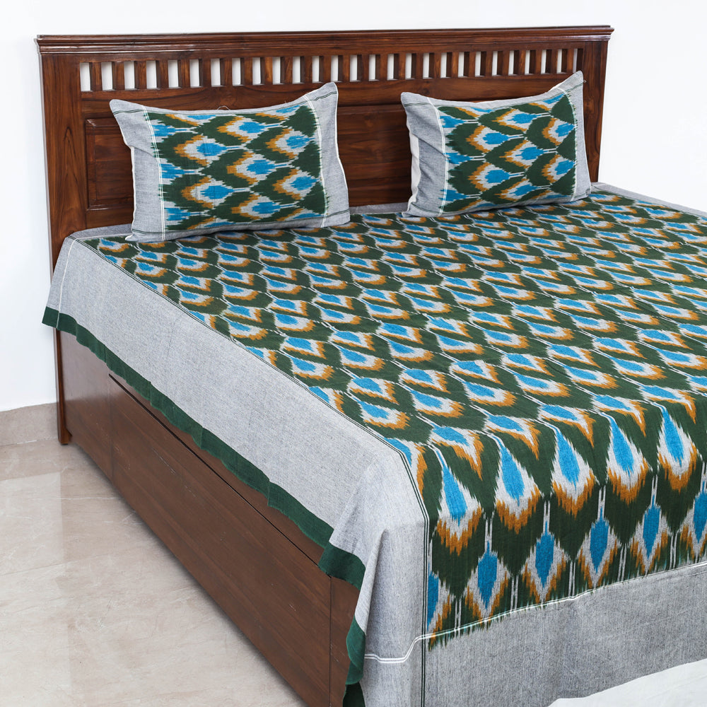 pochampally ikat double bed cover set