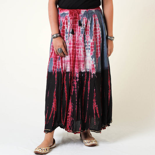 Multicolor - Shibori Tie-Dye Cotton Long Skirt
