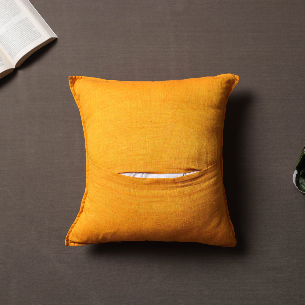 Chandi Mati Tagai Work Cotton Cushion Cover (16x16 inches)