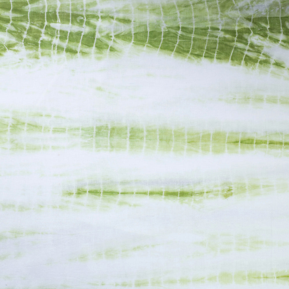 Green - Shibori Tie-Dye Pure Cotton Fabric