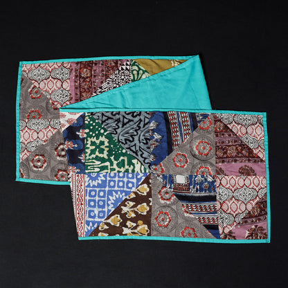 Block Printed Patchwork Cotton Table Runner