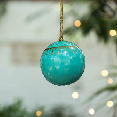 Christmas Ball - Handmade Papier Mache Christmas Ornament