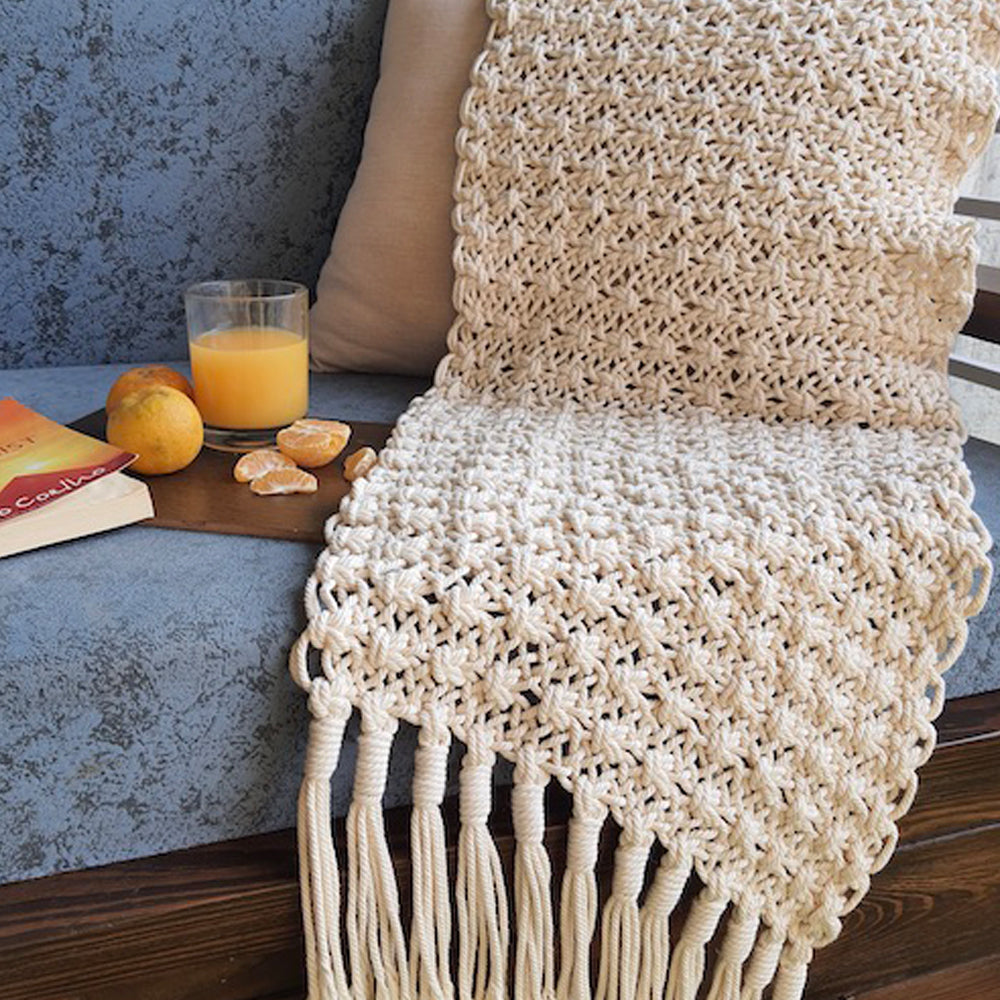 Macramé Sofa Throw
