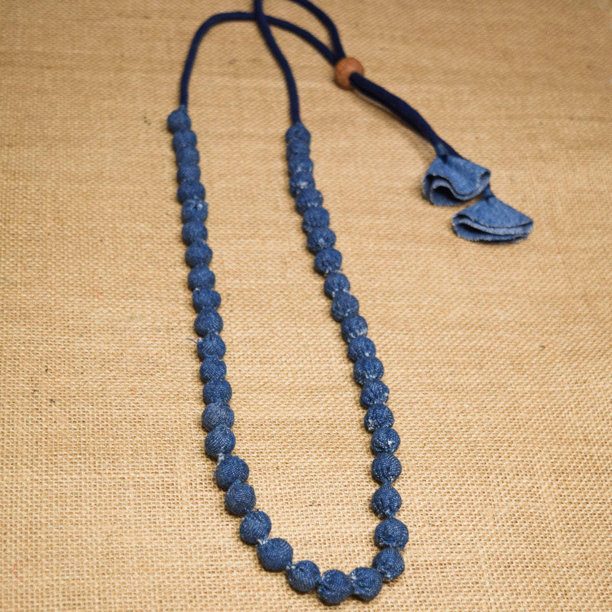 Komaari- Upcycled Denim Necklace by Dwij