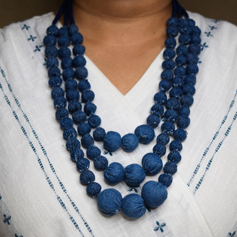 upcycled jeans necklace