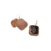 copper enamel earrings