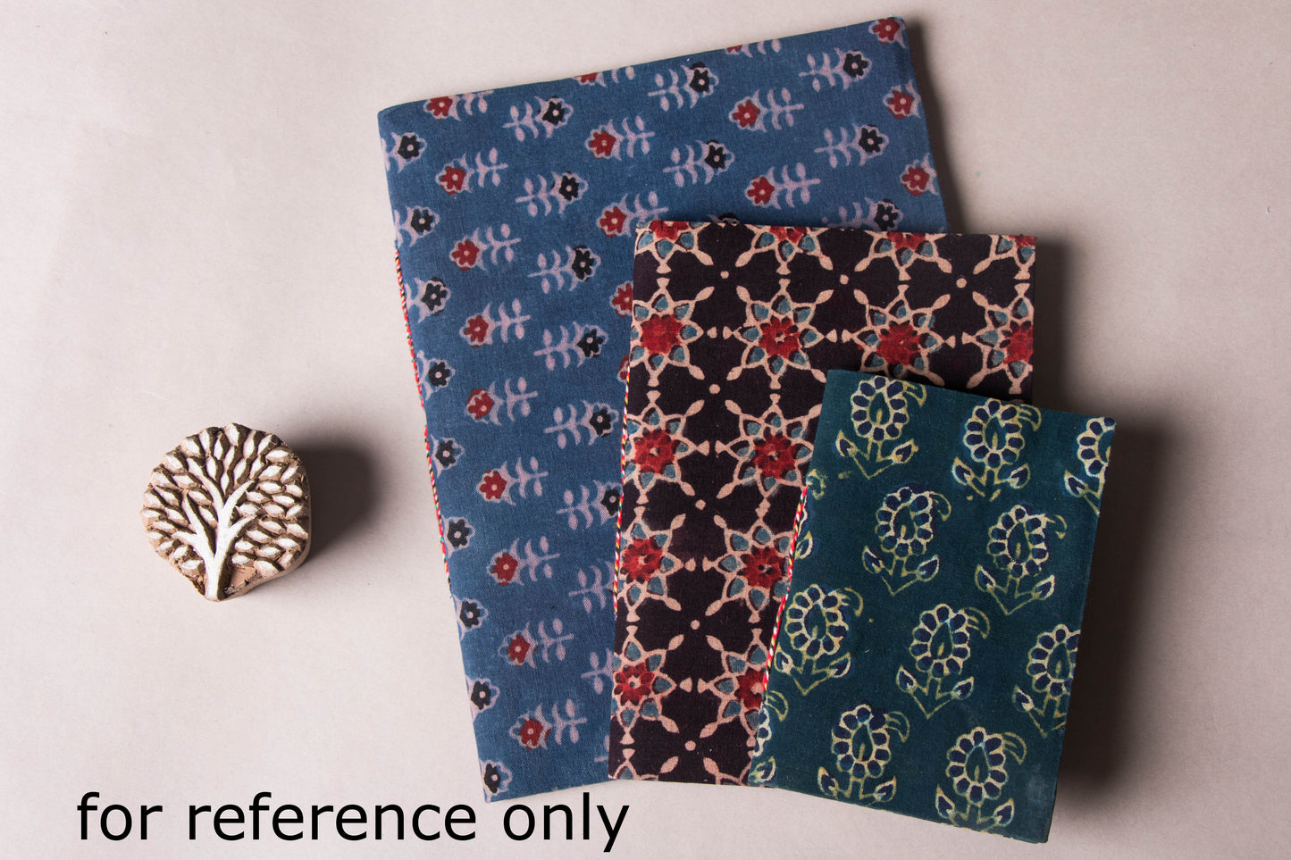 Ajrakh Fabric Cover Handmade Ruled Paper Diary ( 9in x 7in )