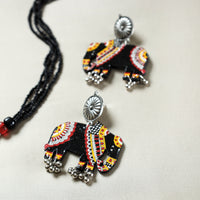 madhubani wooden necklace set