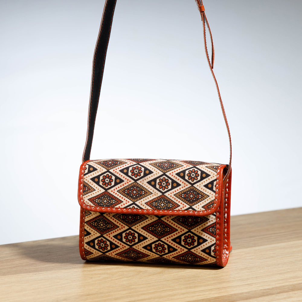 ajrakh sling bag