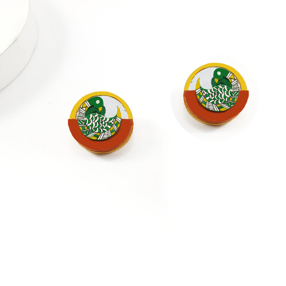 madhubani handpainted earrings