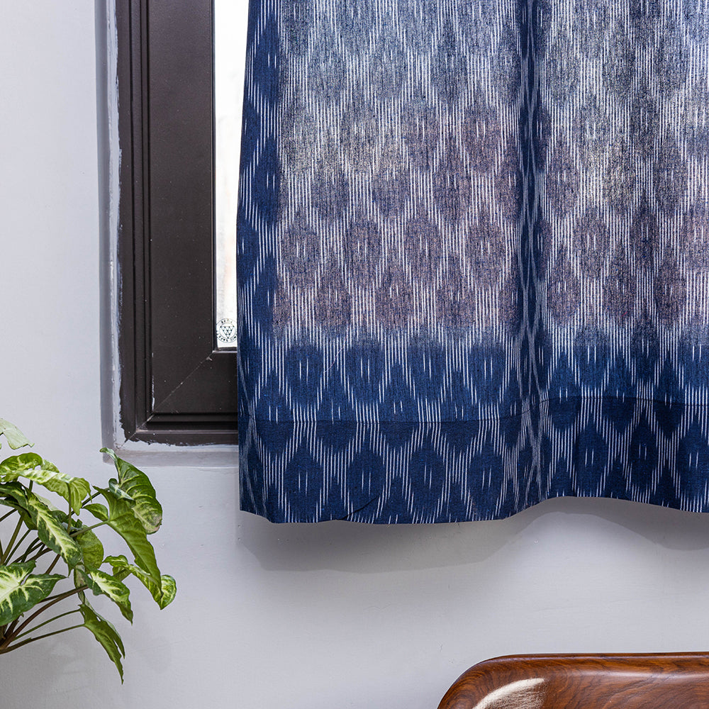 Pochampally Ikat Weave Pure Cotton Fabric Window Curtain (5 x 3 Feet) (single piece)