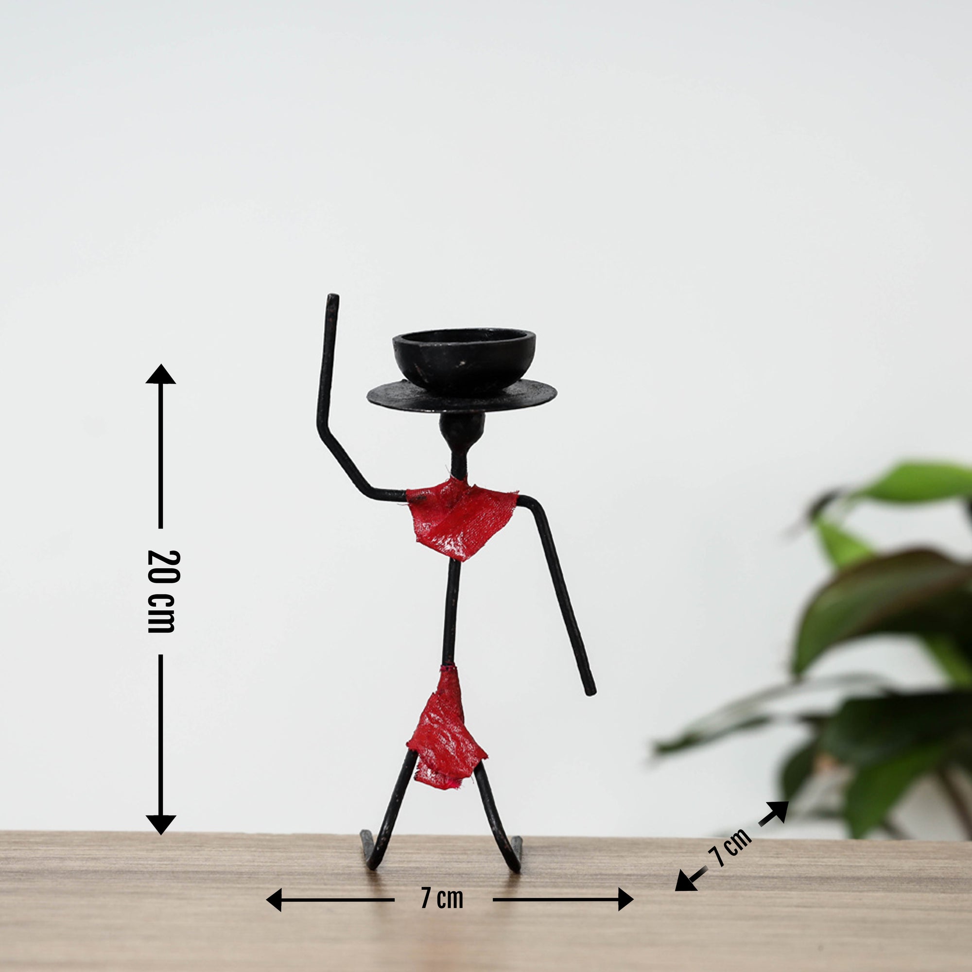 Bastar Tribal Wrought Iron Candle Stand Online in India 