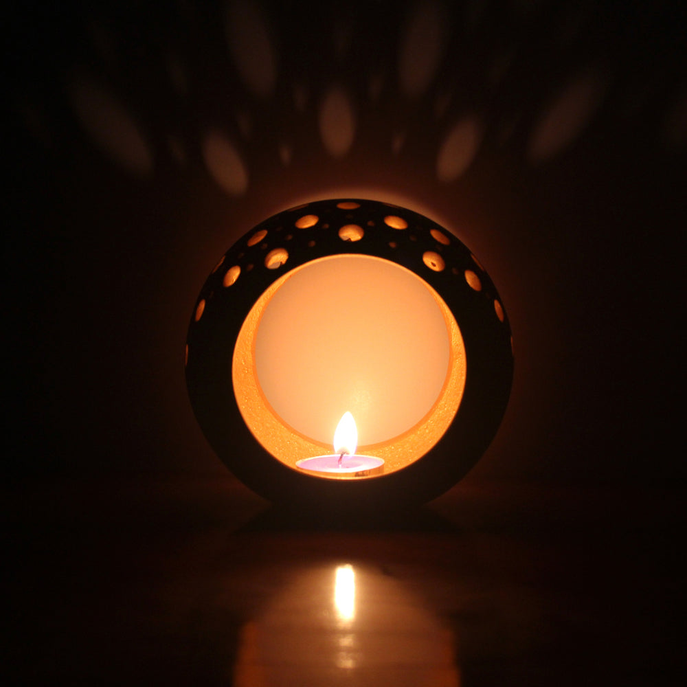 Terracotta Handmade "RING" Tealight Holder