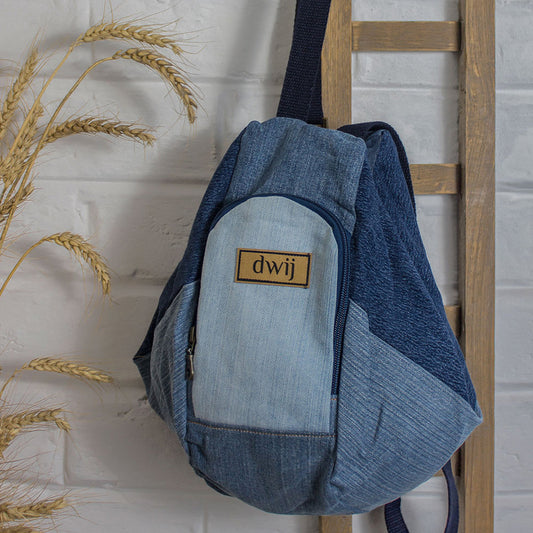 Upcycled Denim Convertible Tote Bags